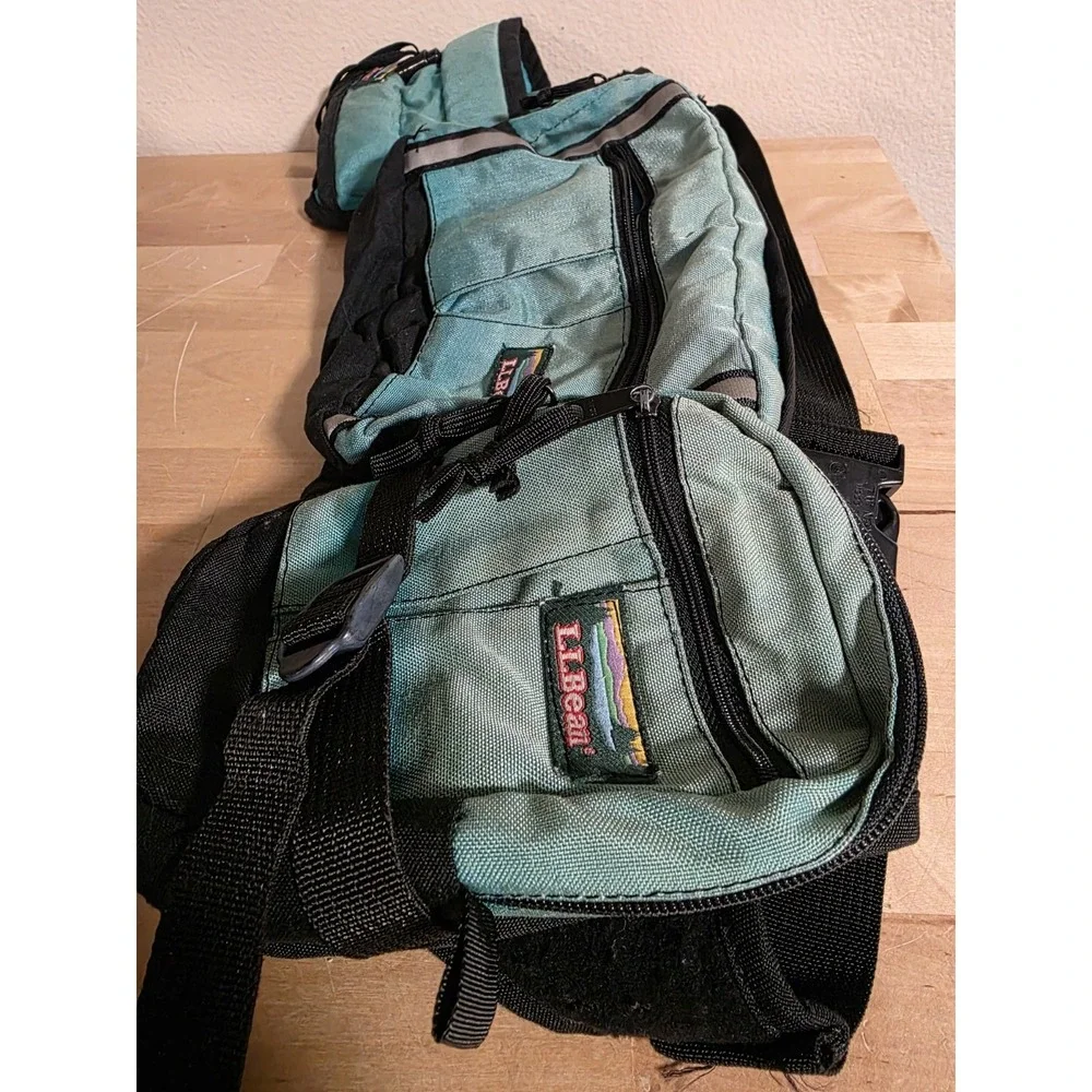 Vtg LL BEAN Fanny Pack Hip Sack Removable Insulated Bottle Holder Made in USA